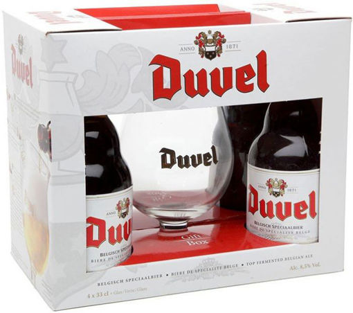 Afbeeldingen van DUVEL GESCHENKVERPAKKING 4x33CL