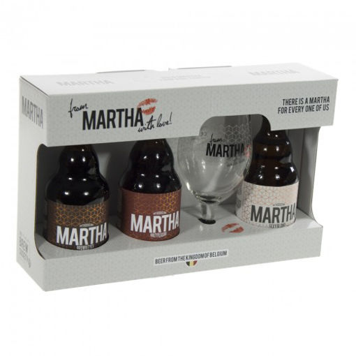 Afbeeldingen van MARTHA GESCHENK 3FLES+ 1GLAS