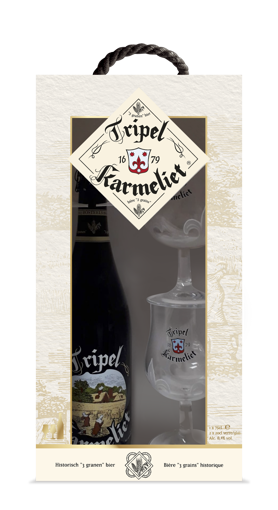 Afbeeldingen van TRIPEL KARMELIET GESCHENK 75CL + 2 GLAZEN